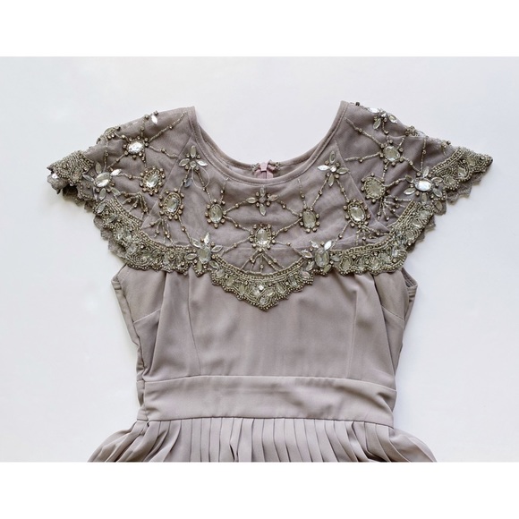 ASOS Grey Embellished Maxi Dress—SEE SIZE NOTES - Picture 5 of 17